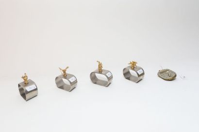 Compte-gibier, XIXe, métal, l. 7 cm ; on...