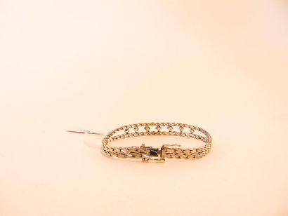 Soft bracelet in 18 carat white gold set...