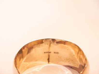 Ethnic silver bracelet, l. 6.5 cm, 38 g approx....