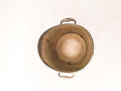 Bottle and bucket holder, 20th century, silver...