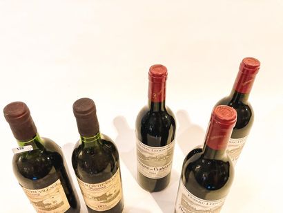 BORDEAUX
Red, five bottles:

- (POMEROL),...