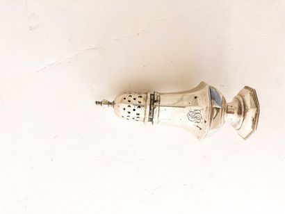 Suite of four elegant salt shakers in baluster...