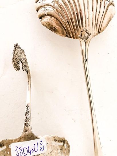 Lot of silverware (silver), three pieces...