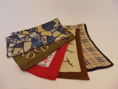 Five squares (including BURBERRY and DEL...
