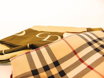 Five squares (including BURBERRY and DEL...