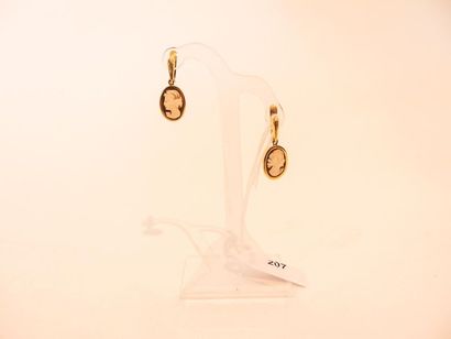 Pair of Napoleon III period earrings in 18...