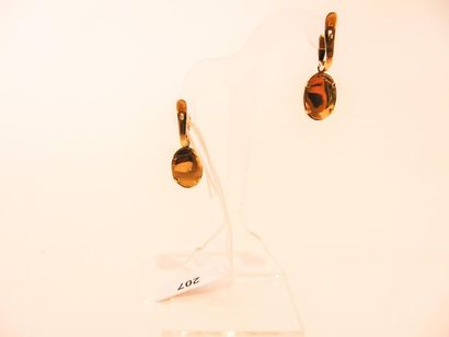 Pair of Napoleon III period earrings in 18...
