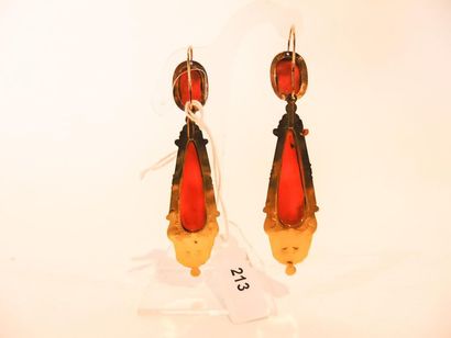 Pair of Napoleon III period earrings in 18...