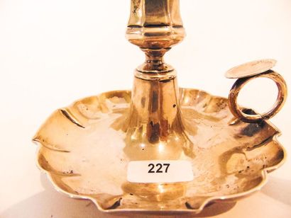 Candlestick, 18th century, silver, traces...