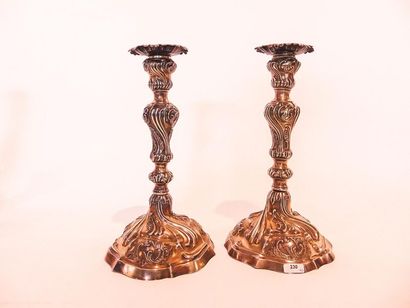 BRUXELLES
Pair of Louis XV period torches,...
