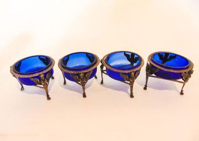PARIS
Suite of four Empire period salt shakers...