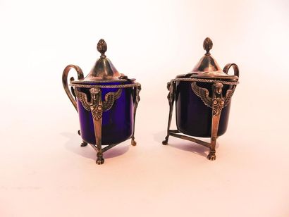 PARIS
Suite of four Empire period salt shakers...