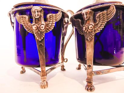 PARIS
Suite of four Empire period salt shakers...