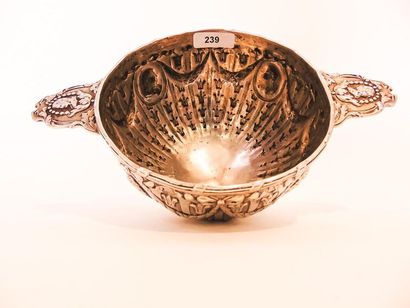 Lugged bowl decorated with medallions and...