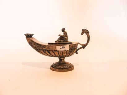 Oil lamp in the taste of the antique decorated...