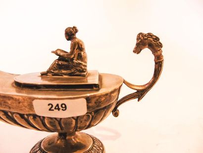 Oil lamp in the taste of the antique decorated...
