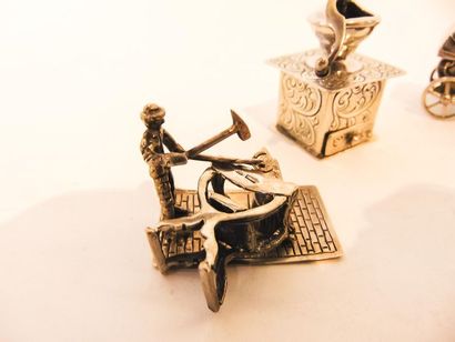 Set of miniature silver subjects, eleven...