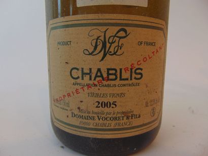 BOURGOGNE (CHABLIS), blanc, trois bouteilles...