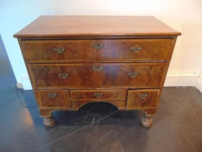English chest of drawers opening with five...