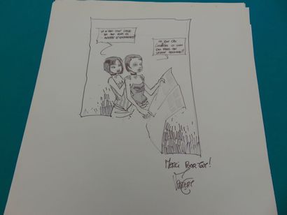 NEUVIÈME ART
Lot de quatorze dessins (généralement...