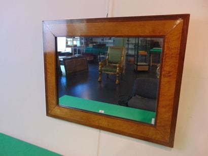 Miroir rectangulaire, XXe, bois, 57,5x73,5...