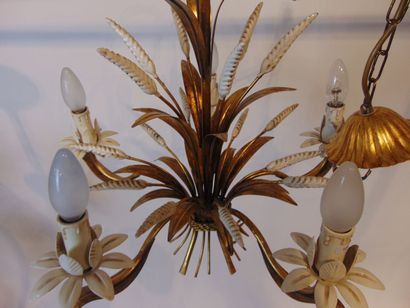 Lustre en gerbe de blé à cinq bras de lumière,...