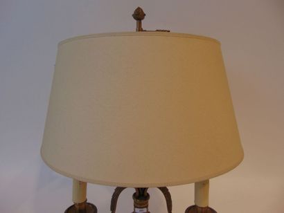 A neoclassical three-armed table lamp, 20th...
