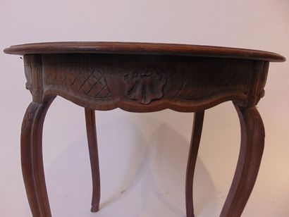 Deux tables rondes d'appoint, début XXe,...