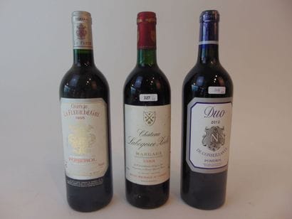 BORDEAUX
Rouge, trois bouteilles :

- (MARGAUX),...