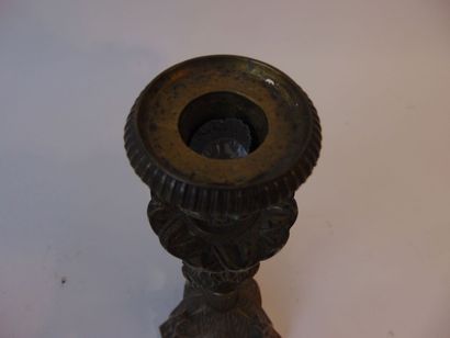 Paire de flambeaux d'époque Louis-Philippe,...