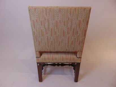 Fauteuil paillé à dossier ajouré, travail...