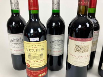 BORDEAUX
Lot de treize bouteilles (rouge)...