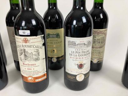BORDEAUX
Lot de douze bouteilles (rouge)...