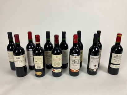 BORDEAUX
Lot de douze bouteilles (rouge)...