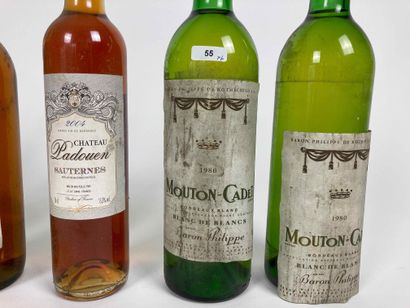 BORDEAUX
Lot de six bouteilles :

- Mouton-Cadet,...