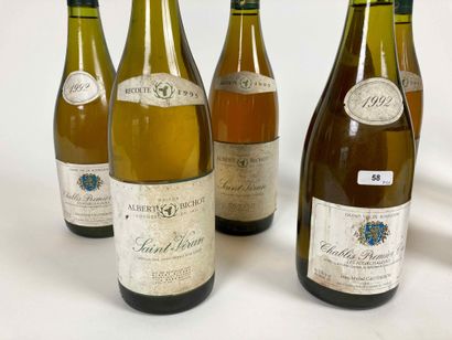 BOURGOGNE
Lot de dix bouteilles (blanc) :

-...