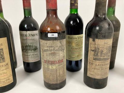 BORDEAUX
Lot de dix bouteilles (rouge) :

-...