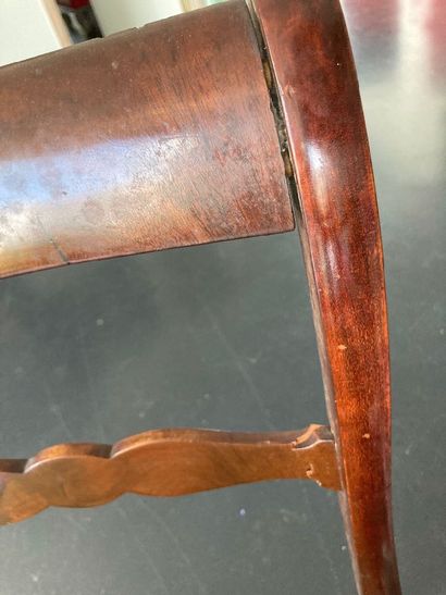 Suite of four Louis-Philippe chairs with...