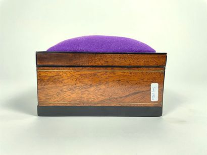Sewing box, 19th century, wood veneer, l....