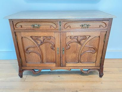 Art Nouveau period bedroom, circa 1900, molded...
