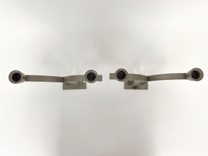 Pair of late Art Deco two-light candelabra,...
