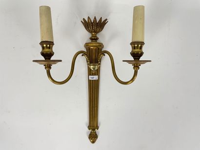 Pair of Louis XVI style sconces with two...