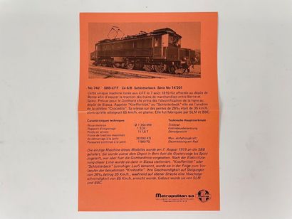 METROPOLITAN - SWITZERLAND (H0)
742, Ce 6/8...
