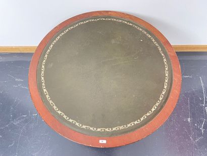 English round coffee table with tripod base,...