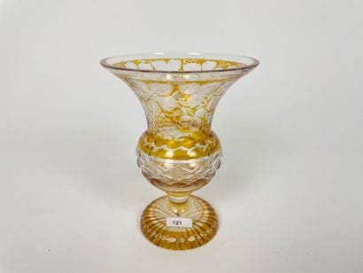 BOHEME
A small chalice vase with vine decoration,...