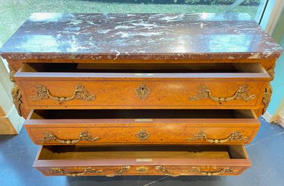 Regency style grave chest of drawers with...