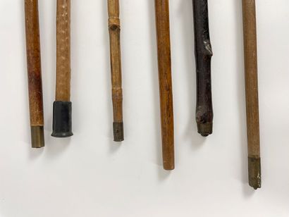 Lot of six antique canes [wear/slight al...