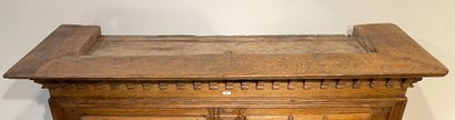 Antique cabinet with three asymmetrical leaves,...