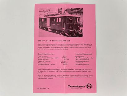 METROPOLITAN - SWITZERLAND (H0)
733 A and...