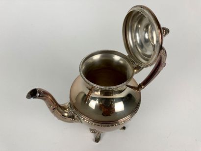 Neoclassical quadripod coffee and tea tray,...